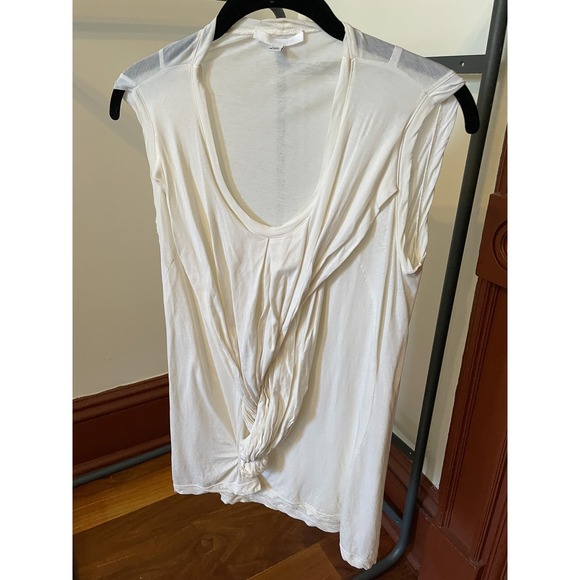 Helmut Lang Tops - Helmut Lang SS 2005 Archive Twisted Draped Sleeveless Top White IT 40 S XS